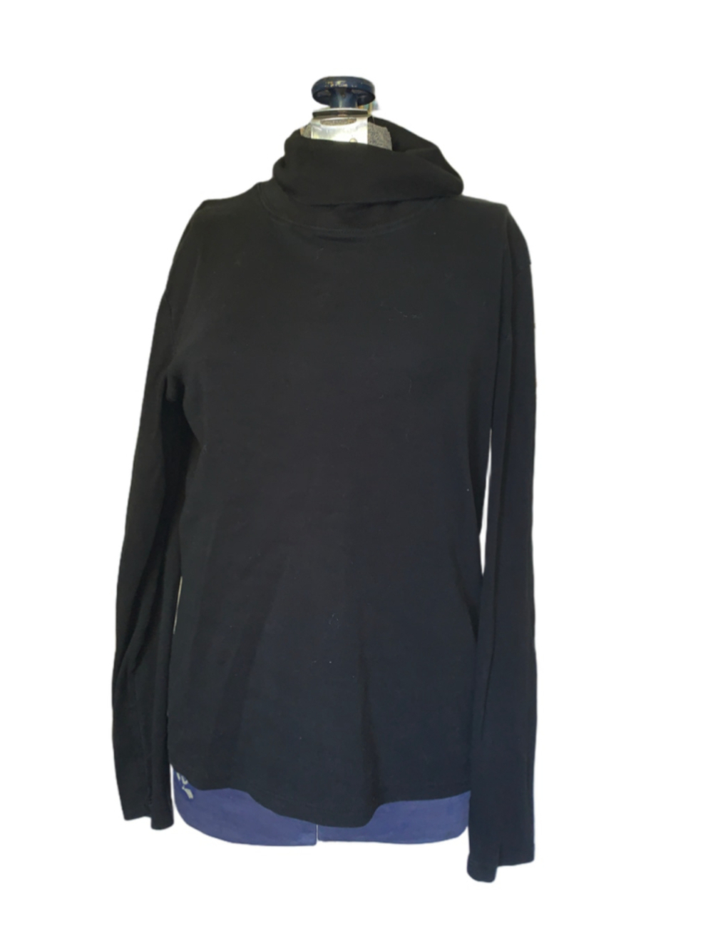 Women's Jones New York Long Sleeve Turtleneck Tee Black Size L